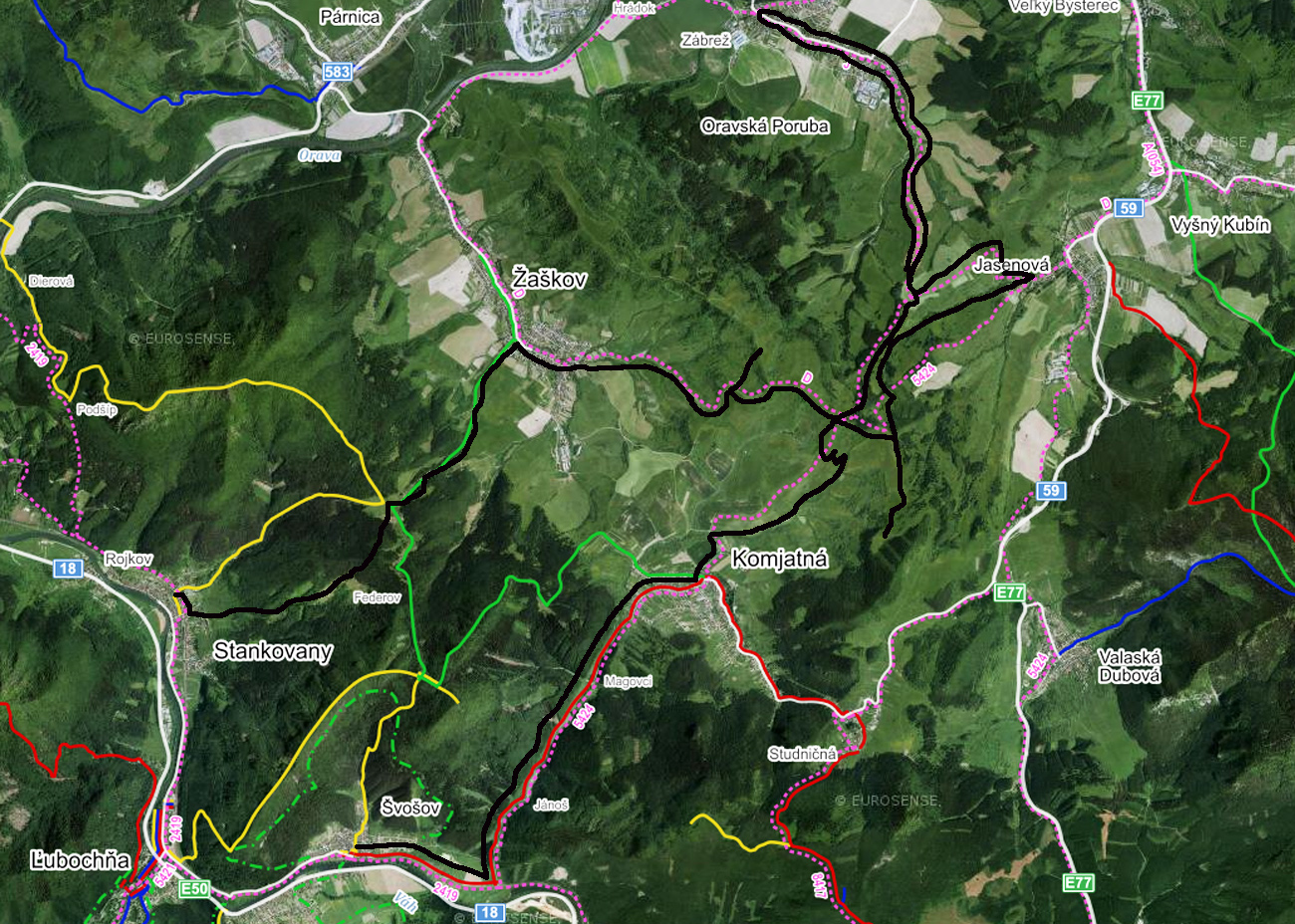 Takto nejako som sa tade motal (Zdroj: mapy.cz) Takto_nejako_som_sa_tade_motal_(Zdroj:_mapy.cz)